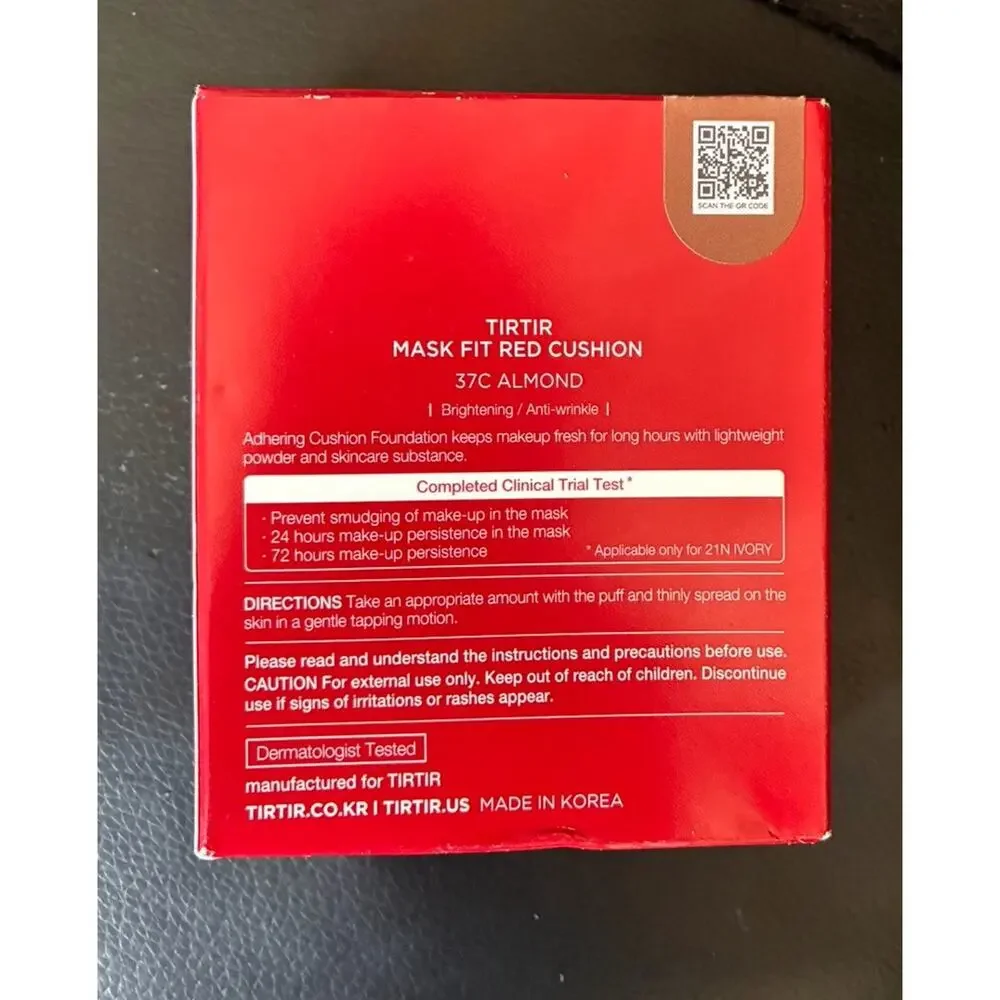 TIRTIR Mask Fit Red Cushion Foundation 37C Almond 0.63 oz (18g)
